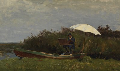 画家加布里埃尔在船上工作 作者 威廉·特伦